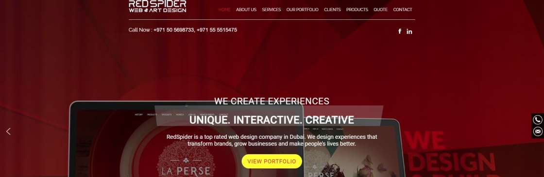 RedSpider Web and Art Design Cover Image