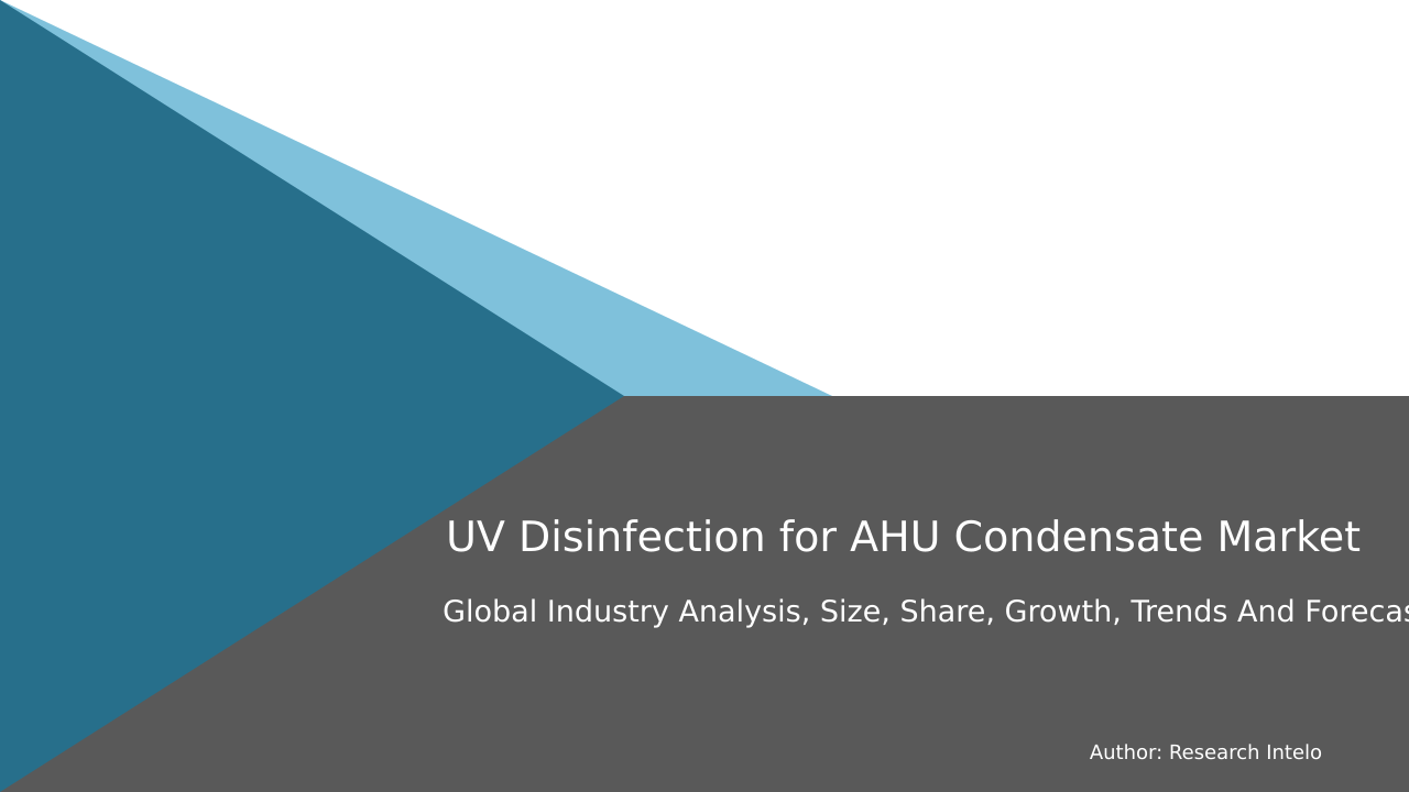 UV Disinfection for AHU Condensate Market Research Report 2033