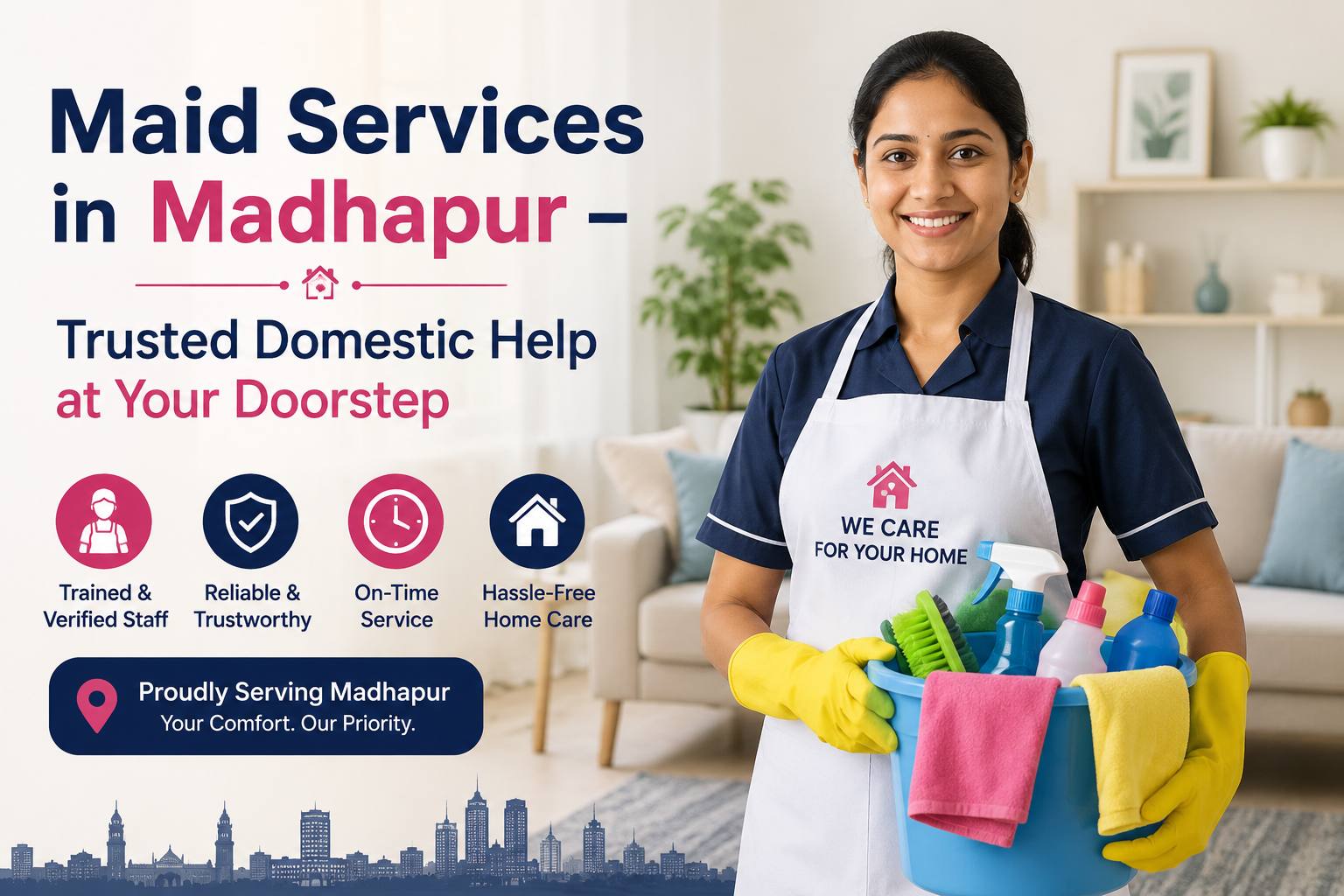 Hire Maid Services In Madhapur | Trusted & Verified Maids Near You